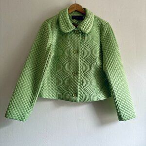 Vintage quilted brat green jacket - Sz M